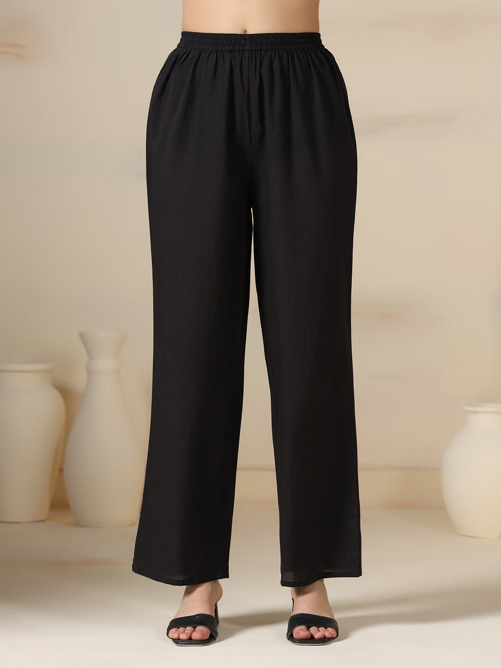 Black Rayon Printed Mirror Work Round Neck 3/4 Sleeves Calf Length Flared Kurta Pant And Dupatta Set Mizazjaipur