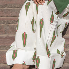 (Pre-order) Pine Green Pure Cotton Solid Round Neck Sleeveless Hip Length Straight Kurta Farshi Salwar Set