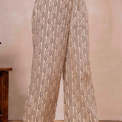 Maroon Pure Cotton Printed Round Neck 3/4 Sleeves Calf Length Straight Kurta Palazzo And Dupatta Set Mizazjaipur
