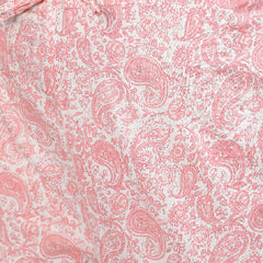 Pink Pure Cotton Floral Round Neck Straight Kurta, Pant & Dupatta Set For Women Mizaz Jaipur